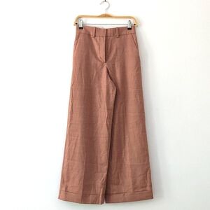 COS Wide Leg High Rise Copper Rust 1970s Style Trousers Size 2